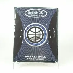 Max Protection 4 Pocket Portfolio Black Basketball (Create A Theme)